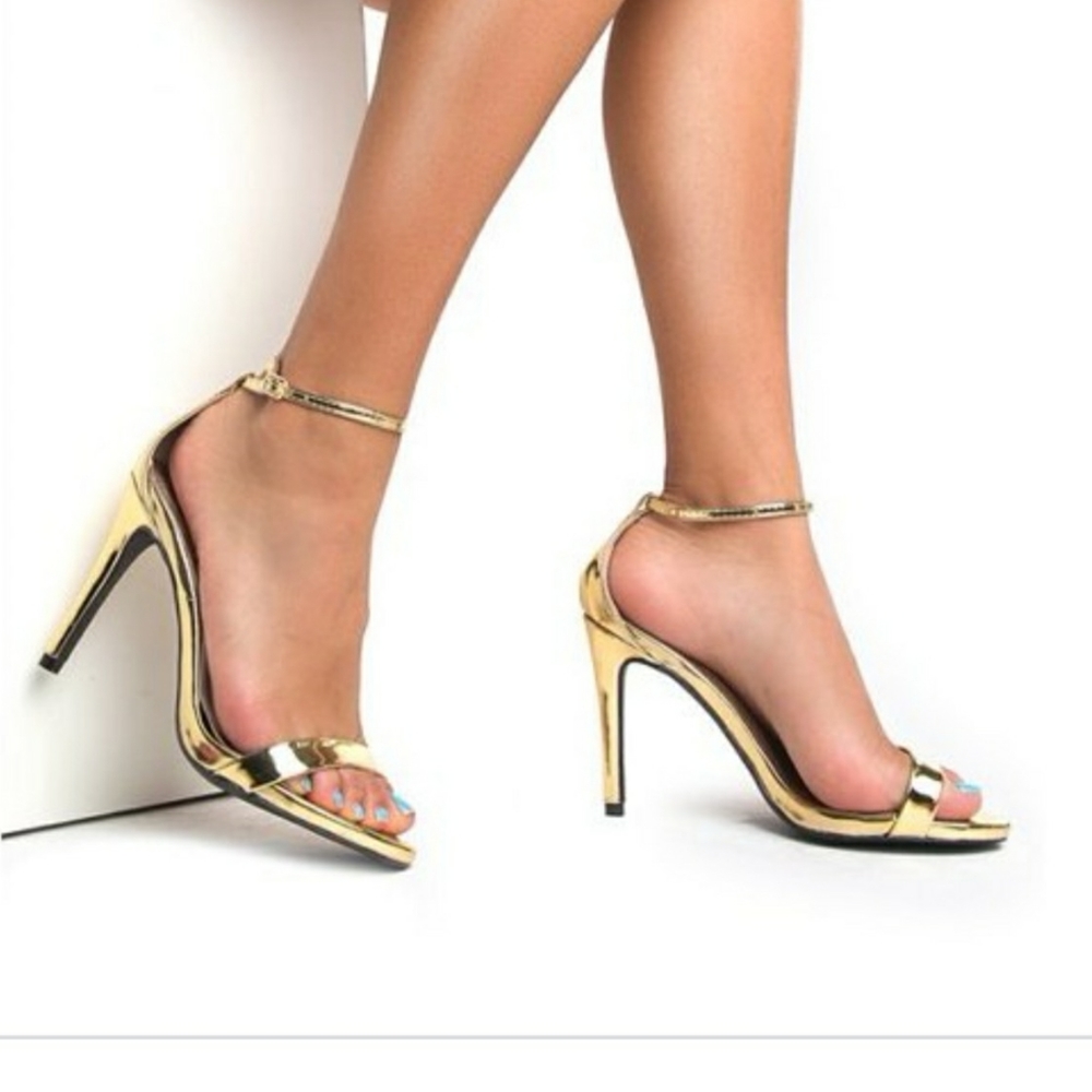 NEW Qupid Grammy-01 Champagne High Heeled Stilettos